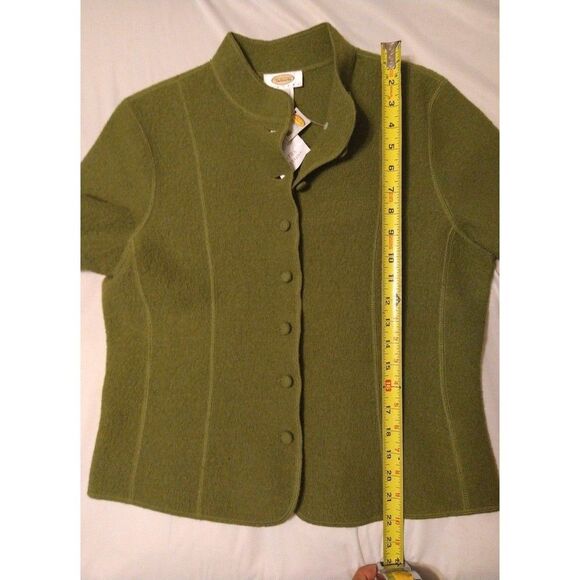 Talbots petite medium olive green 100%wool button up NWT jacket - Picture 6 of 9